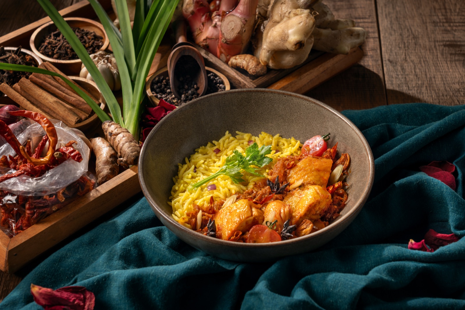 Rose Chicken with Buttered Rice